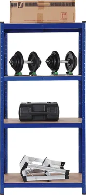 Produktbild von Lagerregal – Bücherregal – Lagerregal – pulverbeschichteter Stahl – 160 x 80 x 40 cm