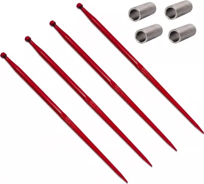 Produktbild von 4x Frontladerzinken M 22X1,5 1100mm 110cm Ballenzinken für Frontlader +4 Buchsen