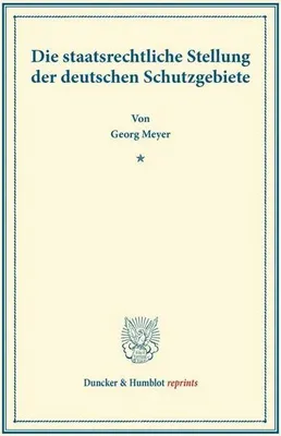 Zdjęcie produktu dla Die staatsrechtliche Stellung der deutschen Schutzgebiete