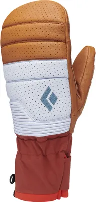 Skihandschuhe "Women"s Progression Mitts" von Black Diamond in Braun und Rot; mit gepolstertem Handgelenk und atmungsaktivem Material.