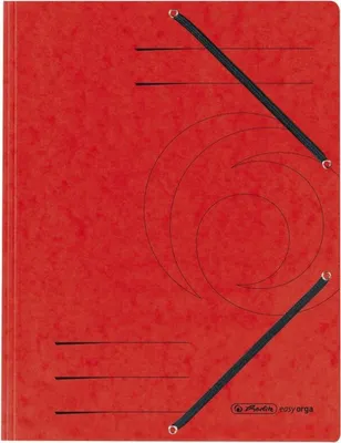 Produktbild von Einschlagmappe mit Gummizug Karton rot Packung mit 25 Stück