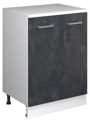 Obrázek produktu pro Kuchyňská skříňka pod šikmou střechu Vicco R-Line Černý beton 60 cm bez šikminy se 2 dveřmi, Model 61777