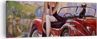 Produktbild von Bild auf Leinwand - Leinwandbild - frau modern - 140x50cm - Wand Bild - Wanddeko - Wandbilder - Leinwanddruck - Bilder - Kunstdruck - Wanddekoration - Leinwand bilder - Wandkunst - AB140x50-3468