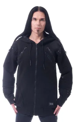 Zdjęcie produktu dla Kurtka męska z kapturem Vixxsin Black Chrome Hood czarna M