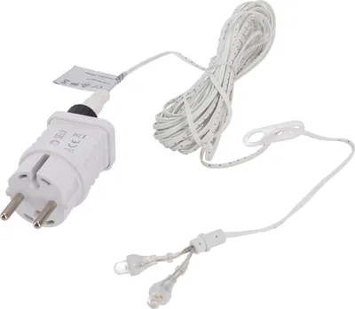 Produktbild von LED Beleuchtungsset für Außensterne, Außenleuchten, Papiersterne 7m - Set 4 mit Transformator 2,4W, Weiß, Kunststoff, 700*4*4 cm, Weihnachtsstern, Adventsstern