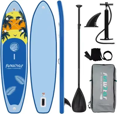 Zdjęcie produktu dla Nadmuchiwana deska do paddleboardingu, lekka, kompletny zestaw, niebieski zachód słońca