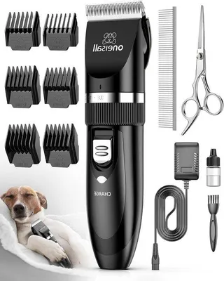 Productafbeelding van Stille, elektrische trimmer voor dierenharen, zwart, draadloos