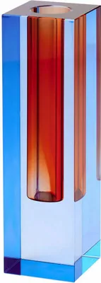 Immagine prodotto di Gift Company Vase Sari, Dekovase, Blumenvase, Kristallglas, Blau, Orange, 17 cm, 1097104009