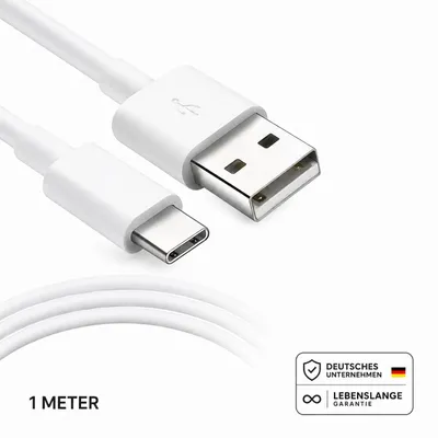 Produktbild von USB-C Schnellladekabel 1M/2M - USB-A zu USB-C oder Typ-C zu Typ-C – USB- A zu Typ-C 1 Meter / 1 Stück