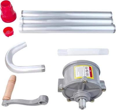 Obrázek produktu pro Ruční pumpa na olej, objem 200 litrů - hliníková - s nastavitelnou sací hadicí - ideální pro práce v garáži