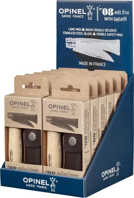 Image de Présentoir Opinel avec 12 couteaux Opinel No 08, étui inclus