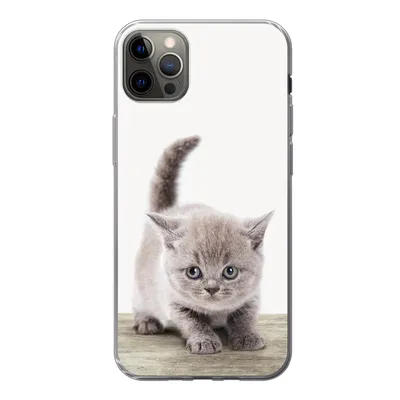 Produktbild von MuchoWow® Handyhülle Schutzhülle Hülle für iPhone 13 Pro Max Kätzchen - Katze - Haustiere - Jungen - Kinder - Mädchen Silikon Softcase Handy Hülle - Mobiltelefon