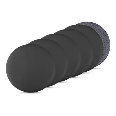 Produktbild von Bestlivings 6er Pack Stuhlkissen schwarz ⌀ 38 cm Kunstleder mit Anti-Rutsch, Sitzauflage für Zuhause, Büro und Garten, ideal für Komfort und Stil