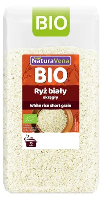 RYŻ BIAŁY OKRĄGŁY BIO 500 g - NATURAVENA