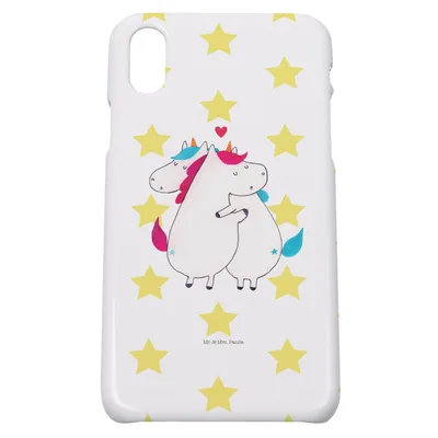 Produktbild von Mr. & Mrs. Panda Iphone 10 Handyhülle Einhorn Mitteilung - Weiß - Geschenk, Spruch, Liebe, Cover, Witzig, Handy Case, X, Valentinstag, Unicorn