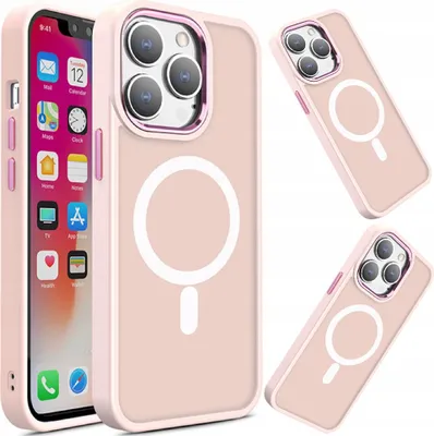 Obrázok produktu pre Farebné matné puzdro s ochranou Magsafe pre Iphone 15 Pink