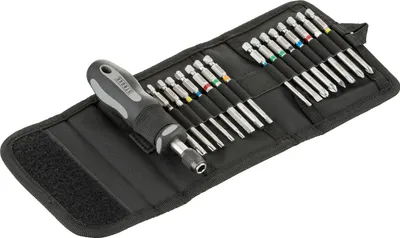 Produktbild von Stroxx Bit-Schraubendreher-Satz – 17-teilig Chrom-Vanadium-Stahl Quick-Release inkl. Gürteltasche