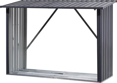 Produktbild von Florawolrd Kaminholzregal XL anthrazit 217 x 89 cm