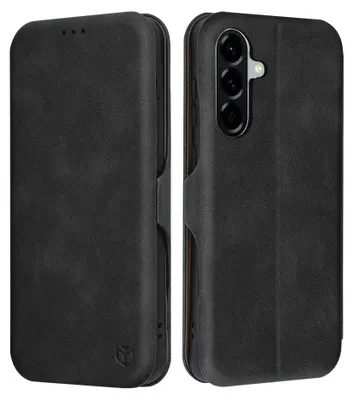 Produktbild von Techsuit Safe+ Book Wallet Klapphülle für Samsung Galaxy A56 - Schwarz