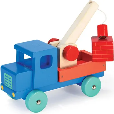 Immagine prodotto di Mentari camioncino in legno blu - auto giocattolo classica per bambini