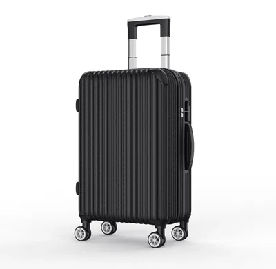Image de Ensemble de 3 valises - Valises à coque rigide avec poignée télescopique - ABS - Roulettes silencieuses à 360° - Serrure à combinaison - Poignée télescopique - Noir, modèle A