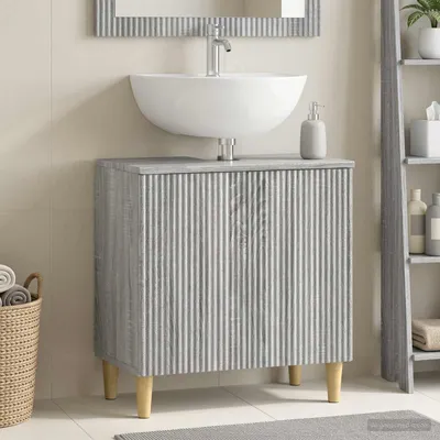 Imagen del producto de Maison Exclusive - Mueble para lavabo ARNHEM, color Sonoma gris, 59,5 x 31,5 x 59 cm