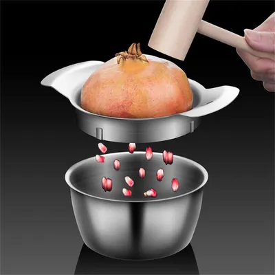 Produktbild von Granatapfelpresse Granatapfel Granatapfelschalen-Entkerner Mit Holzhammer Zum Schälen Von Granatapfelkernen