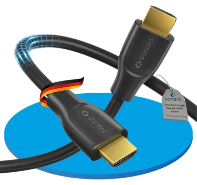 Produktbild von Sonero Premium HDMI-Kabel X-PHC010-020 HDMI2.0 18Gbps 4K/60Hz 2m