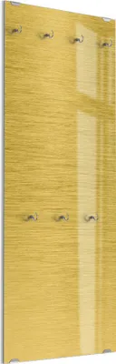 Produktbild von DEQORI Kleiderhaken aus Glas 50x125 cm 'Gebürstete Goldoberfläche' Wand Garderobe Haken