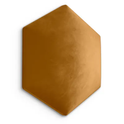 Produktbild von Muralo Polsterpaneel HEXAGON WANDKISSEN Wandpolster Bettkopfteil Wandpaneel Gelb 30 cm x 26 cm