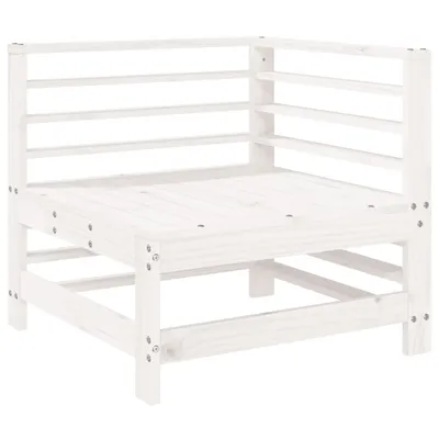 Produktbild von 8-tlg. Garten-Lounge-Set Weiß Massivholz Kiefer