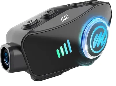 Obrázek produktu pro Interkom do motocyklové helmy, kamera 1080p, bezdrátová sluchátka, černá