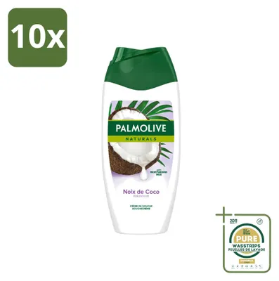 Obrázek produktu pro 10 kusů sprchového gelu Palmolive Naturals, kokos, 250 ml – balení