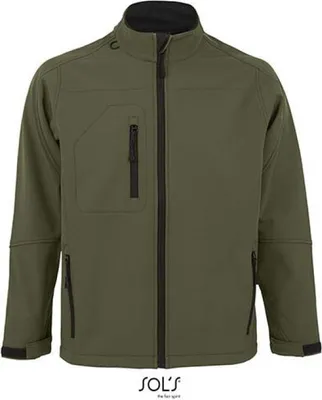 Image de SOLs 46600 | MenŽs Softshell Jacket Relax - Couleur : Army - Taille : M