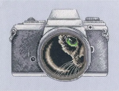 Obrázek produktu pro Výšivky křížem vyšívané sadou "Katograph", 17,5x13 cm