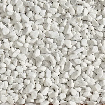 Immagine prodotto di Pietrisco bianco, granulometria 7-15 mm - Pietrisco per giardini - Pietre ornamentali - Sacco da 25 kg - Pietra per giardini