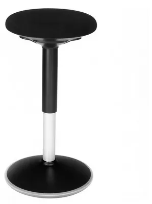Obrázok produktu pre Ergonomická, nastaviteľná stolička pod pracovný stôl | Čierna | 35,5 x 35,5 x 60-82 cm