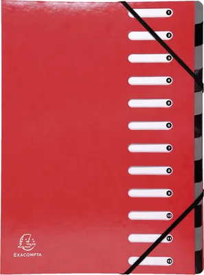 Zdjęcie produktu dla EXACOMPTA 53925E Organizer Exacompta Iderama - 12 przegródek, czerwony