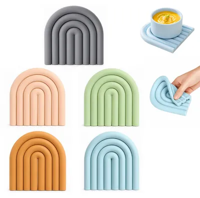 Immagine prodotto di Set di 5 sottopentole in silicone per pentole e padelle
