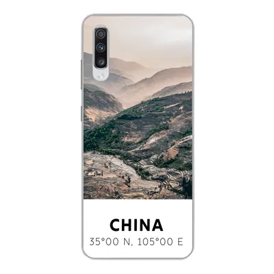Produktbild von MuchoWow® Handyhülle Schutzhülle Hülle für Samsung Galaxy A70 China - Berge - Asien - Sommer Silikon Softcase Handy Hülle - Schutzhaube