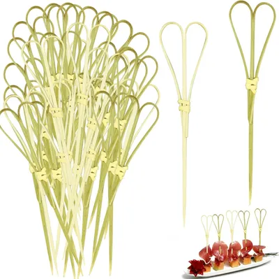 Immagine prodotto di Spiedini di bambù per cocktail - Stuzzicadenti di bambù per antipasti - Stuzzicadenti di bambù