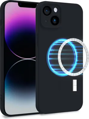 Produktbild von Hülle für Apple iPhone 14 Plus - Handyhülle Cover Magsafe aus Silikon in Schwarz