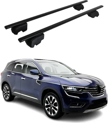 Zdjęcie produktu dla Poprzeczne relingi dachowe do Renault Koleos 2017–2023, kolor czarny, z homologacją ABE