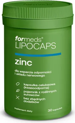 Productafbeelding van ForMeds Lipocaps Zink 15 mg, liposomale zink, 30 capsules