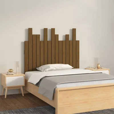 Produktbild von "Rabatt" Wand-Kopfteil modern - klassisches Design - Honigbraun 95,5x3x80 cm Massivholz Kiefer - Kopfteile CC22102