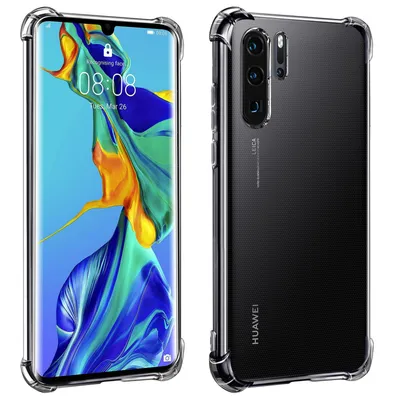 Produktbild von Avizar, Flexible Huawei P30 Pro Silikon Bumper Hülle, stoßfest, Transparent