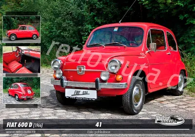 Obrázok produktu pre Pohľadnica č. 41 - FIAT 600 D (1966)