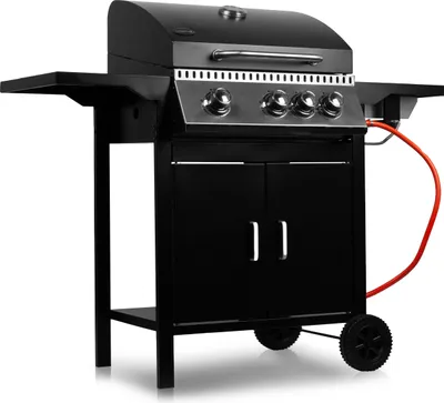 Produktbild von MalTec Gasgrill PartyTogether 3+1 + Schutzhülle, Gartenhaus, Gas, mit Thermometer, mit Rollen, Zusatzbrenner