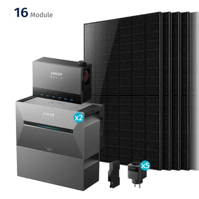 Produktbild von Anker Solix Power Dock Balkonkraftwerk 8000W mit Speicher – inkl. anker solix Solarbank 3 E2700 Pro x2 & BP2700