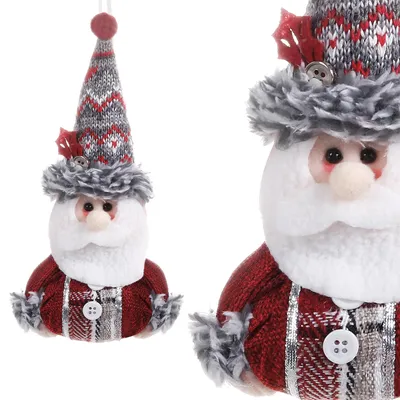 Produktbild von SPRINGOS Weihnachtsmann 19 cm zum Aufhängen Weihnachtsanhänger Weihnachtsbaumschmuck Dekofigur Weihnachten Tannenbaum